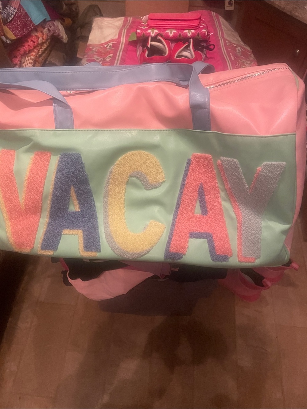 Marc Jacobs Pastel VACAY Duffel in Mint, Peach & Lavender
